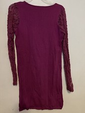 MNG Mango women Medium short bodycon dress  long laced sleeves pullover