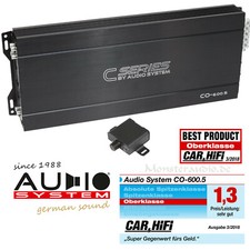 AUDIO SYSTEM CO600.5 5-Kanal Verstärker Auto Endstufe 4 Lautsprecher + Subwoofer
