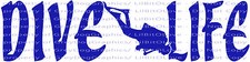 Dive Life Scuba Diver Vinyl Decal Sticker Diving For Car Auto Vehicle Summer
