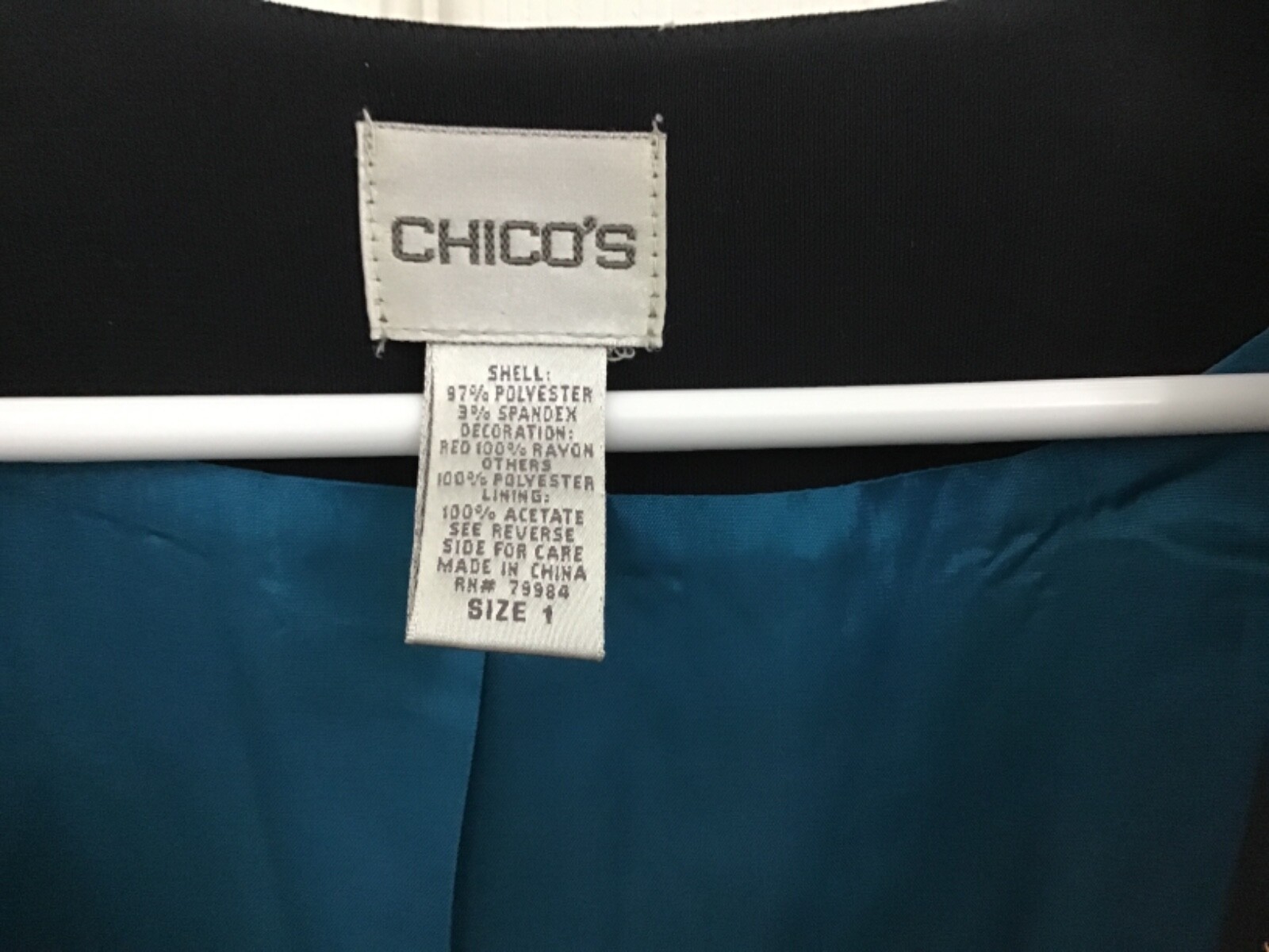 Chico's Multicolor Geometric Design Sleeveless Ve… - image 2