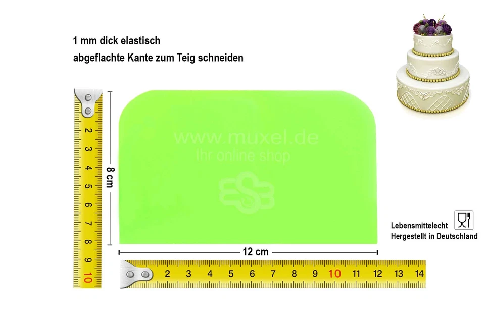 Tarjeta de masa sencilla, en set 6 raspadores de masa, espátula o raspador de crema - Imagen 2 de 4