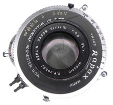Goerz Berlin Coated 8.25in f6.8 Dagor Series III Rapax shutter  RS510