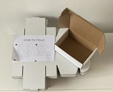 Small white gift/product/kraft boxes for shipping.  Bundle of 20.