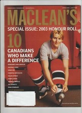 Macleans Magazine July 2003 Hayley Wickenheiser cover Hockey, Q&A Ralph Nader