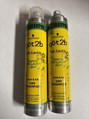 2x Got2b Fat-tastic Fresh & Full Dry Shampoo 4.3oz Each RARE & HTF