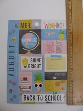 The Paper Studio AUGUST PLANNER Cardstock Stickers 1 Sheet NO PACKAGE NOS