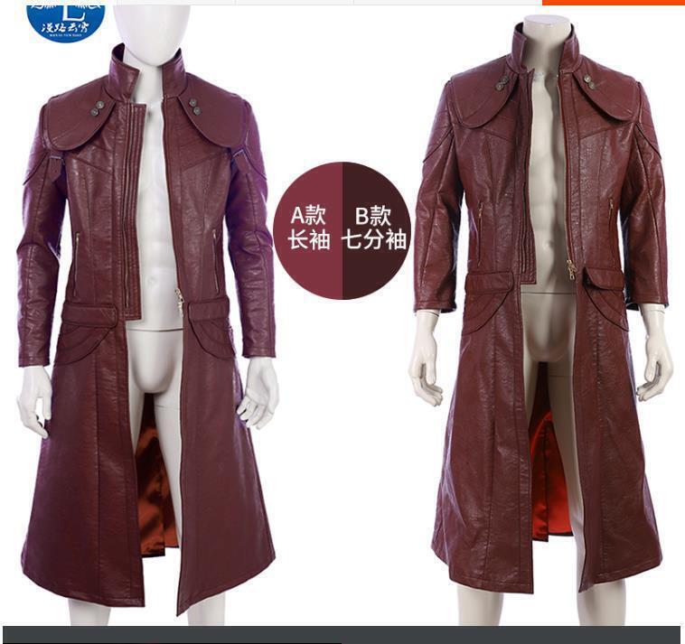 Unisex's Devil May Cry Dante Cosplay Costume Jacket coat Free shipping