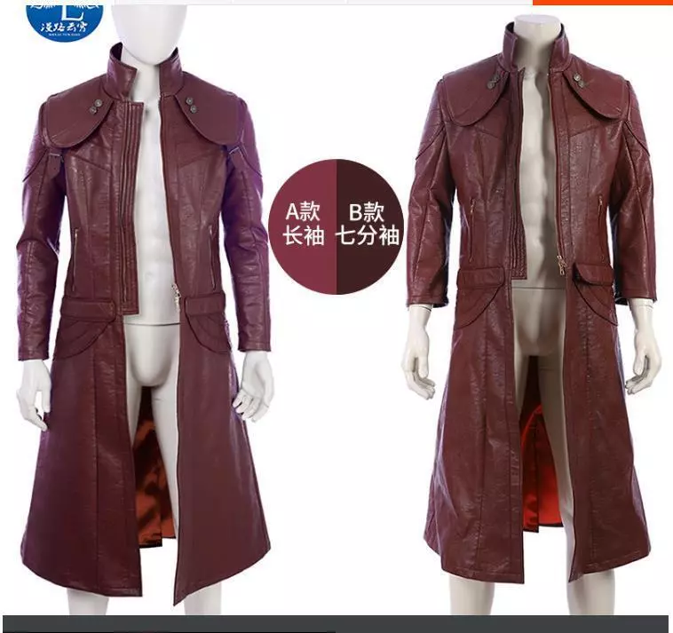 Video Game Devil May Cry 5 Dante Cosplay Hooded Leather Coat