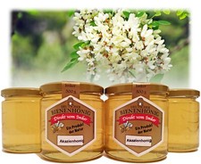 Deutscher Akazienhonig 4 Gl&auml;ser &agrave; 500g, Honig aus eigener Imkerei Robinienhonig