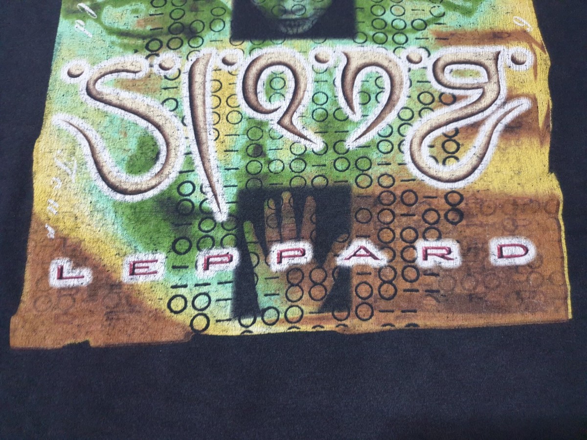 VINTAGE 90s 1996 DEF LEPPARD SLANG WORLD TOUR CONCERT T SHIRT