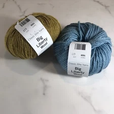 CLASSIC ELITE YARNS BIG LIBERTY WOOL BUNDLE COLORS 1050 & 1020