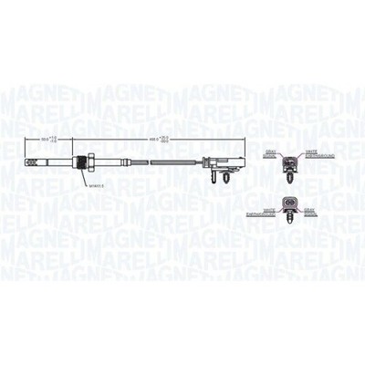 1x Sensor, Abgastemperatur MAGNETI MARELLI 172000183010 passend 