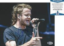 DAN REYNOLDS - IMAGINE DRAGONS LEAD SINGER - SIGNED 8x10 PHOTO F BECKETT COA BAS