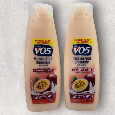 2 x VO5 Moisturizing Conditioner PASSION FRUIT SMOOTHIE w/Soy Milk 15oz EA