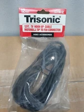 TriSonic 12 Foot Motorola Tip to F59 TV Hook-Up Connector Cable
