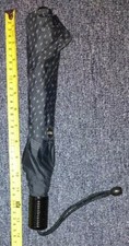 RAINES Large 30" 100 Nylon Umbrella - Black  White, Raindrops, Auto Open/Close