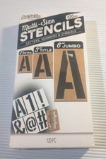 ArtSkills Multi-Size Stencils 120 Piece Letters, Numbers, Symbols 3 sizes - New