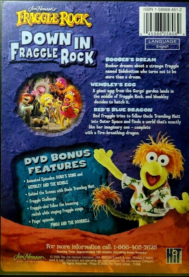 Fraggle Rock - Down in Fraggle Rock (DVD 2005) NEVER PLAYED MINT