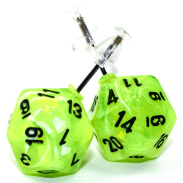 CHX54505 Chessex Manufacturing Stud Earrings VTX Bright Green Mini