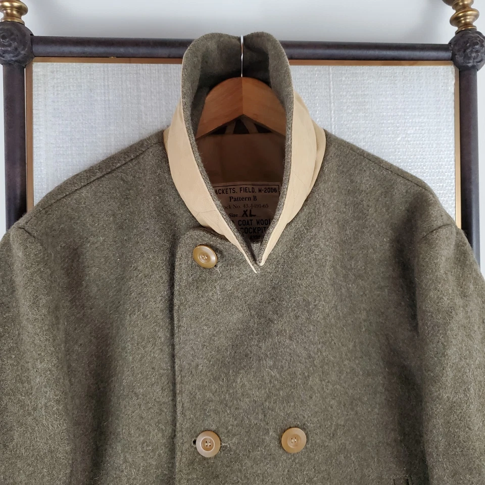 COCKPIT USA Size XL Mens 100% Wool Army Blanket Made Field Jacket Coat 2006 - Image 4 of 4