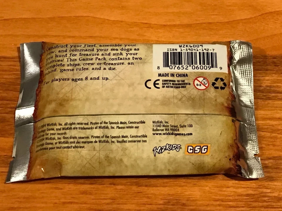 Pirates of the Spanish Main Game Booster Pack   NEW & SEALED   WZK6009   @ 2004  - Image 2 of 4