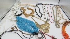Costume Jewelry Lot 16 Necklaces 14 Bracelets 9 Earrings 7 Pins/Pendan Resale 4