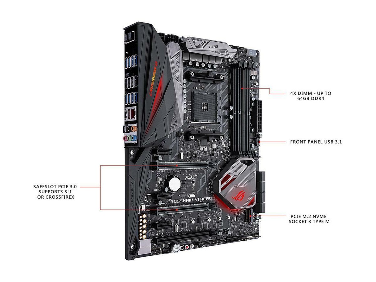 FOR ASUS ROG Crosshair VI Hero Motherboard Supports 3600X X370 AM4