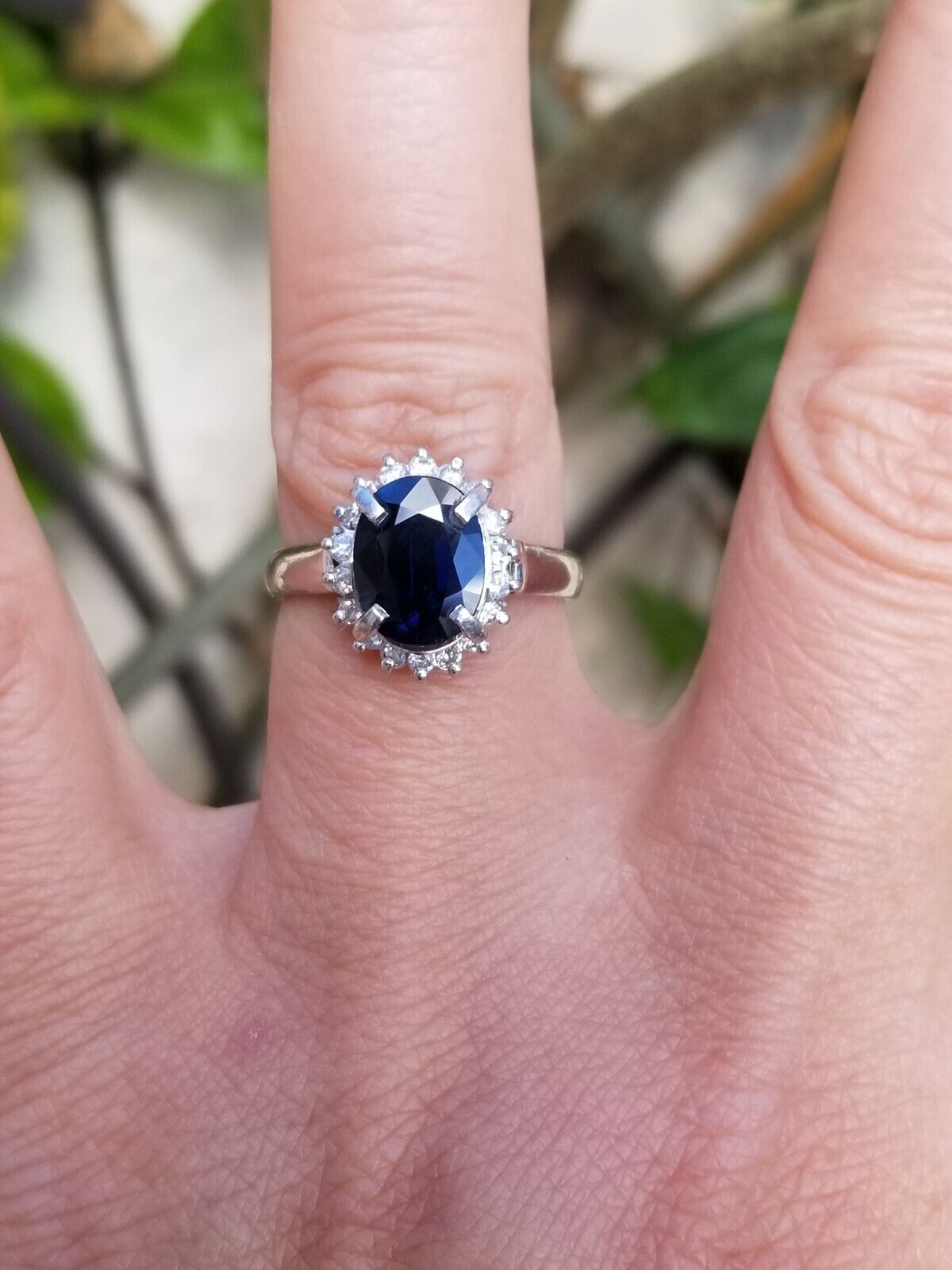 2.94TCW Vintage Beautiful Blue Sapphire Diamond H… - image 14