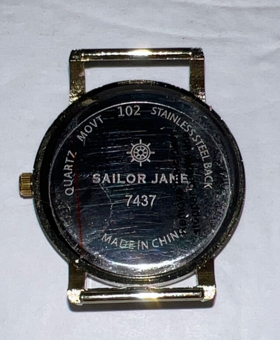 SAILOR JANE WATCH  HEART THEMED  PINK and GOLD SPARKLY WORKS View 6