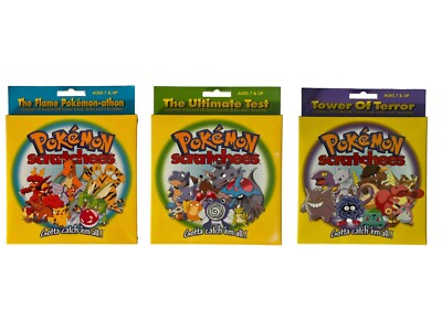 2000 Pokémon Scratchees: Complete Set of 3 | Flame, Ultimate Test, Tower Terror