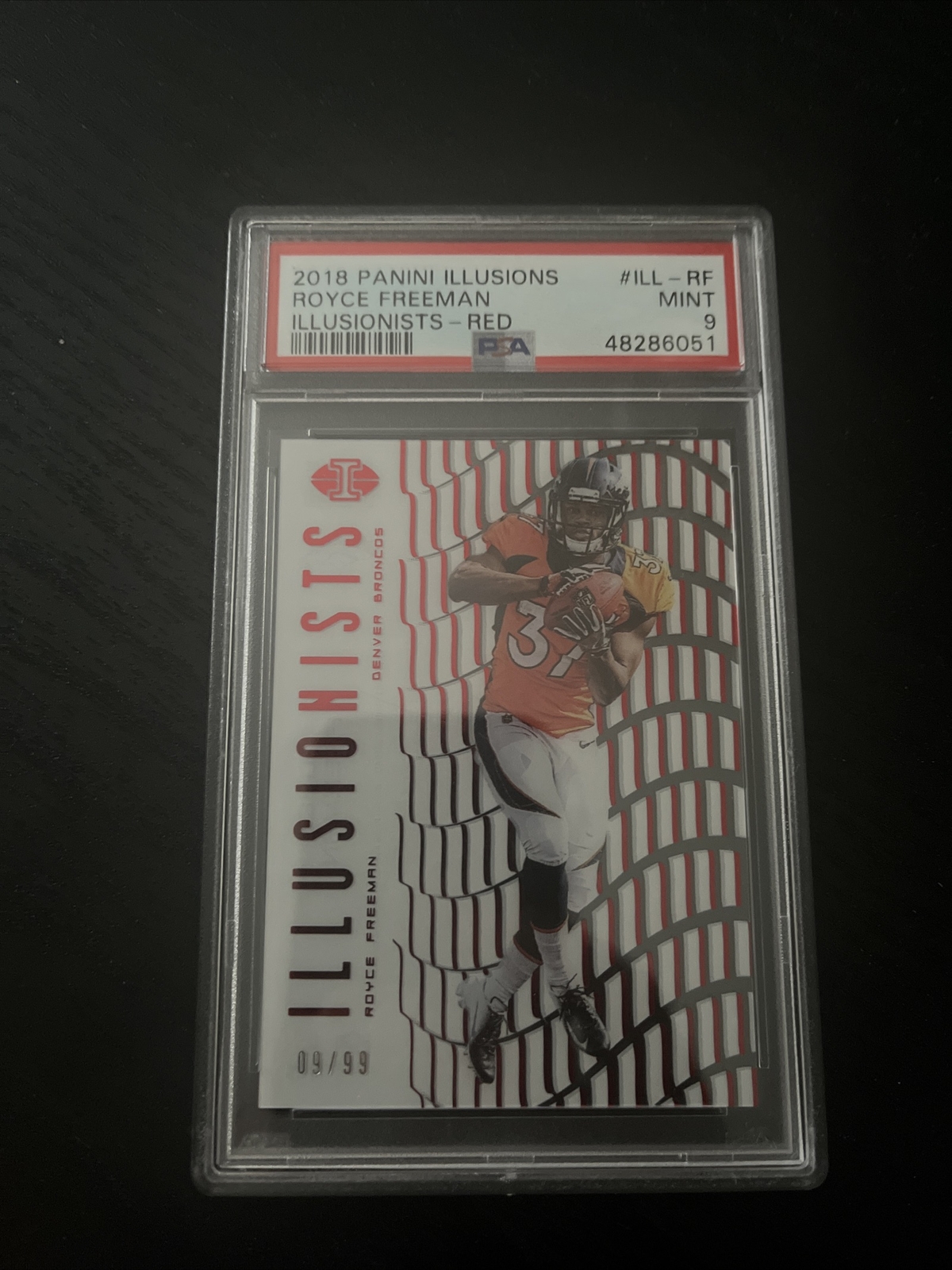 Royce Freeman Panini Illusions Illusionists #ILLRF Red