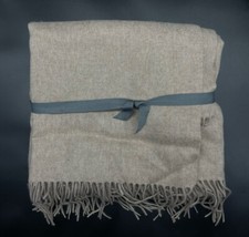 Restoration Hardware 555-Gram Cashmere Throw Blanket 50"x70" Oatmeal Brand New