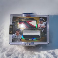 Aaron Judge Juan Soto 2024 Topps Triple Threads Dual Jumbo Relic DRJ-JS 9/9