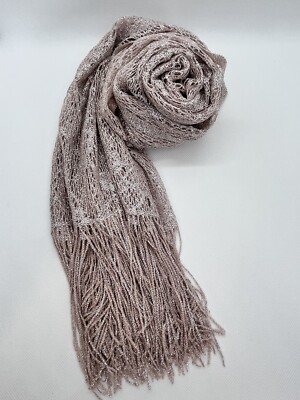 Scarf Stola Brillantinata L'EST ROSE Pink Glitter Shawl Wrap Women