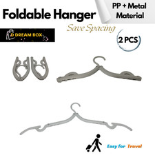 2 Pcs Foldable Travel Hangers Portable Folding Collapsible Clothes Drying Rack