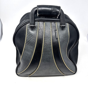 Vintage Brunswick Wind Hammer Bowling Bag Faux Snakeskin Black Gray Retro