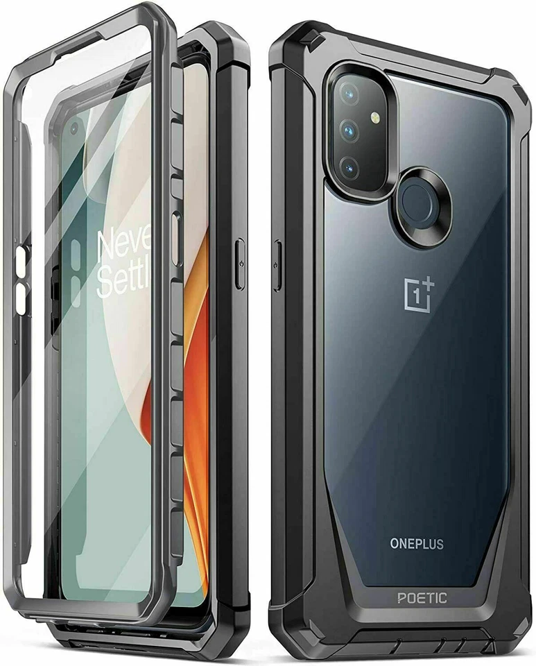 Funda poética de doble capa a prueba de golpes para teléfono OnePlus Nord N100 N10 5G N300 Foto 2 de 4