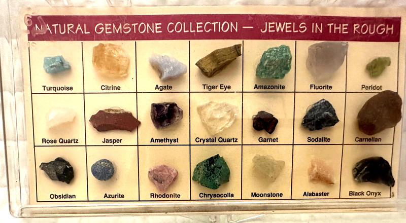 Jewels In The Rough Natural Gemstone Collection 21 Numbered Mineral Specimens