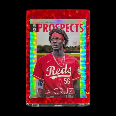 ELLY DE LA CRUZ ROOKIE SILVER REFRACTOR CHROME CARD 2023 Bowman Insert - Reds