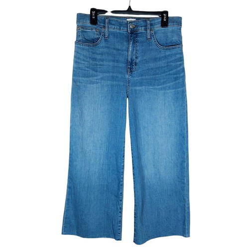 Jeans donna J Crew Denim slim gamba larga 31 lavaggio leggero cropped casual morbido chic - Foto 1 di 13