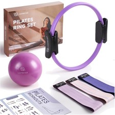 Complete Pilates Ring Set   14  Magic Circle with Accessories in Lilac Frost