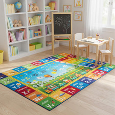 Educational Kids Rug for Playroom 3X5 Feet, Non Slip Play Mat with ABC Alphabet,
