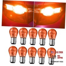 10PCS 1157 Car Light Bulb, Double Tail High and Low Brake Light Bulb, Amber