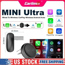 CarlinKit Mini Ultra3 Wireless Android Auto CarPlay Adapter 2in1 Plug 5G Stable