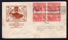CANADA 1937 Coronation Block on Stamp Exhibition Cover, Beaver Cachet (not FDC)