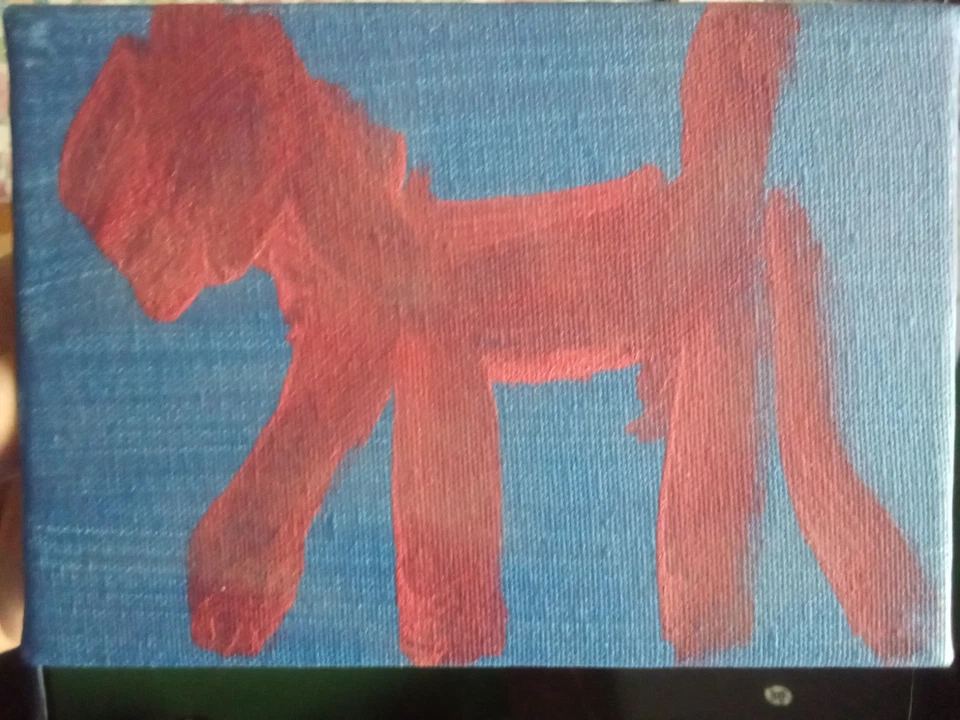 Pintura de perro de graffiti por Peter Mayer The Dog Man Of New York artista Foto 2 de 4