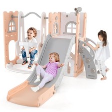 7-in-1 Toddler Slide  Swing Set Indoor Playground for Kids Age 1-3 Years Old