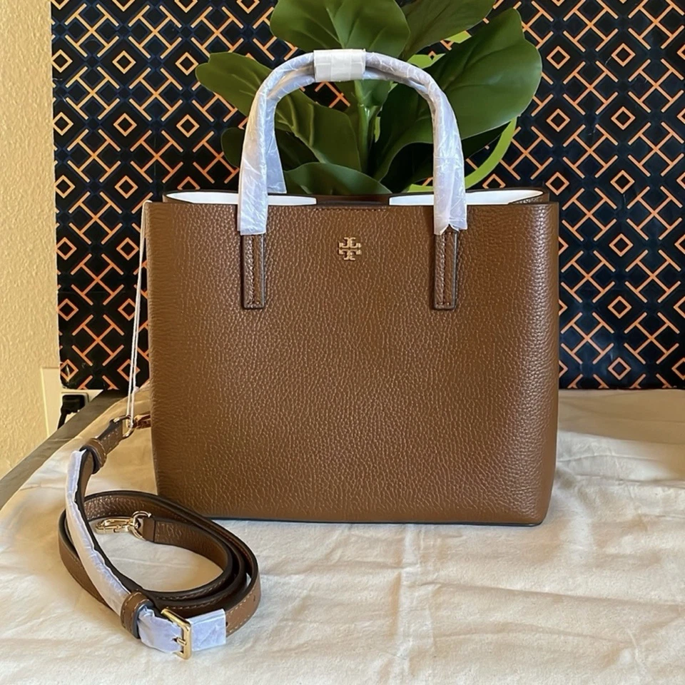 Nuevo Auténtico Bolso de Mano Pequeño Tory Burch Blake Bandolera Marrón Color Alce Nuevo con Etiquetas Foto 3 de 4
