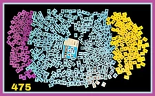 475 Assorted Plastic Word Tiles