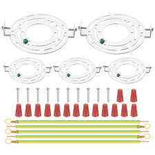 5 Set 120mm (4.72") Universal Light Fixture Mounting Bracket Kit with Screw